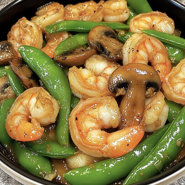 Succulent Stir-Fried Shrimp With Snow Peas And Mushrooms Recipe