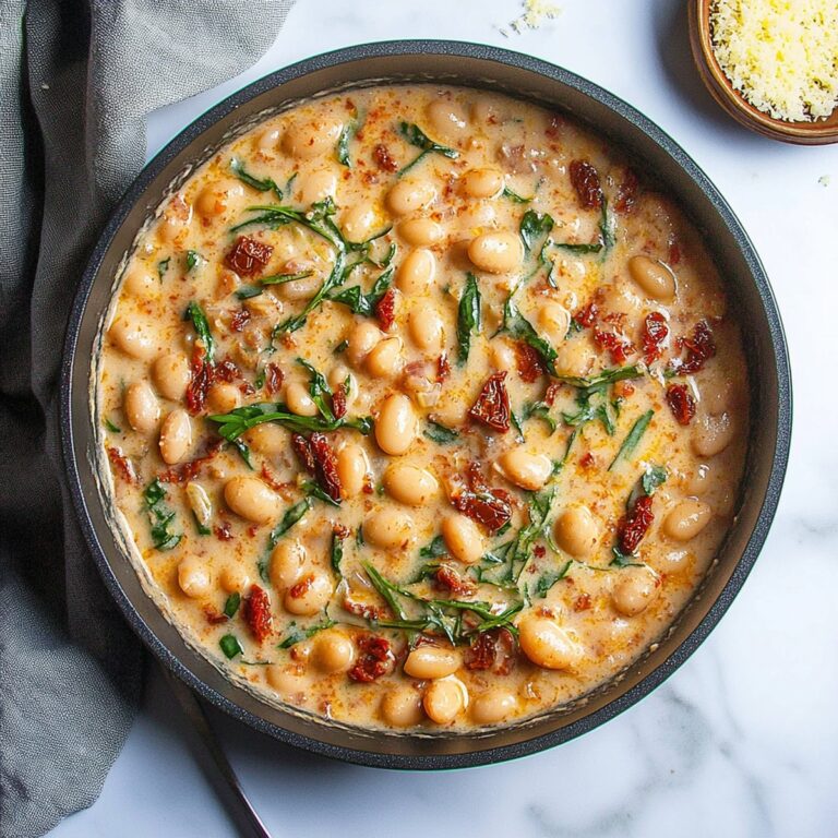 Silky One Pot Sundried Tomato White Beans Recipe