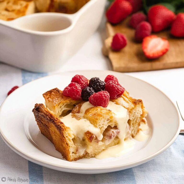 Silky Croissant Bread Pudding Recipe