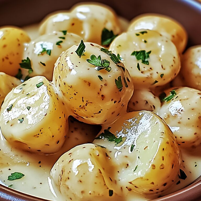 Creamy Garlic Sauce Baby Potatoes Recipe
