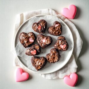 Fudgy Heart-Shaped Brownies Recipe