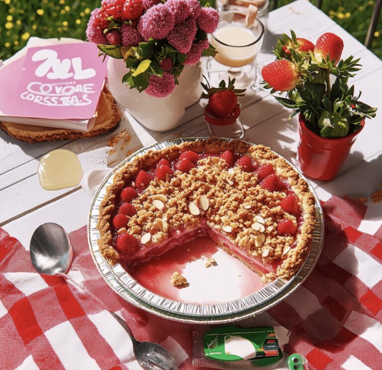 Rustic Strawberry-Almond Crumble Pie Recipe