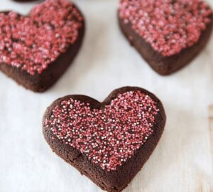 Dreamy Chocolate Shortbread Heart Cookies Recipe