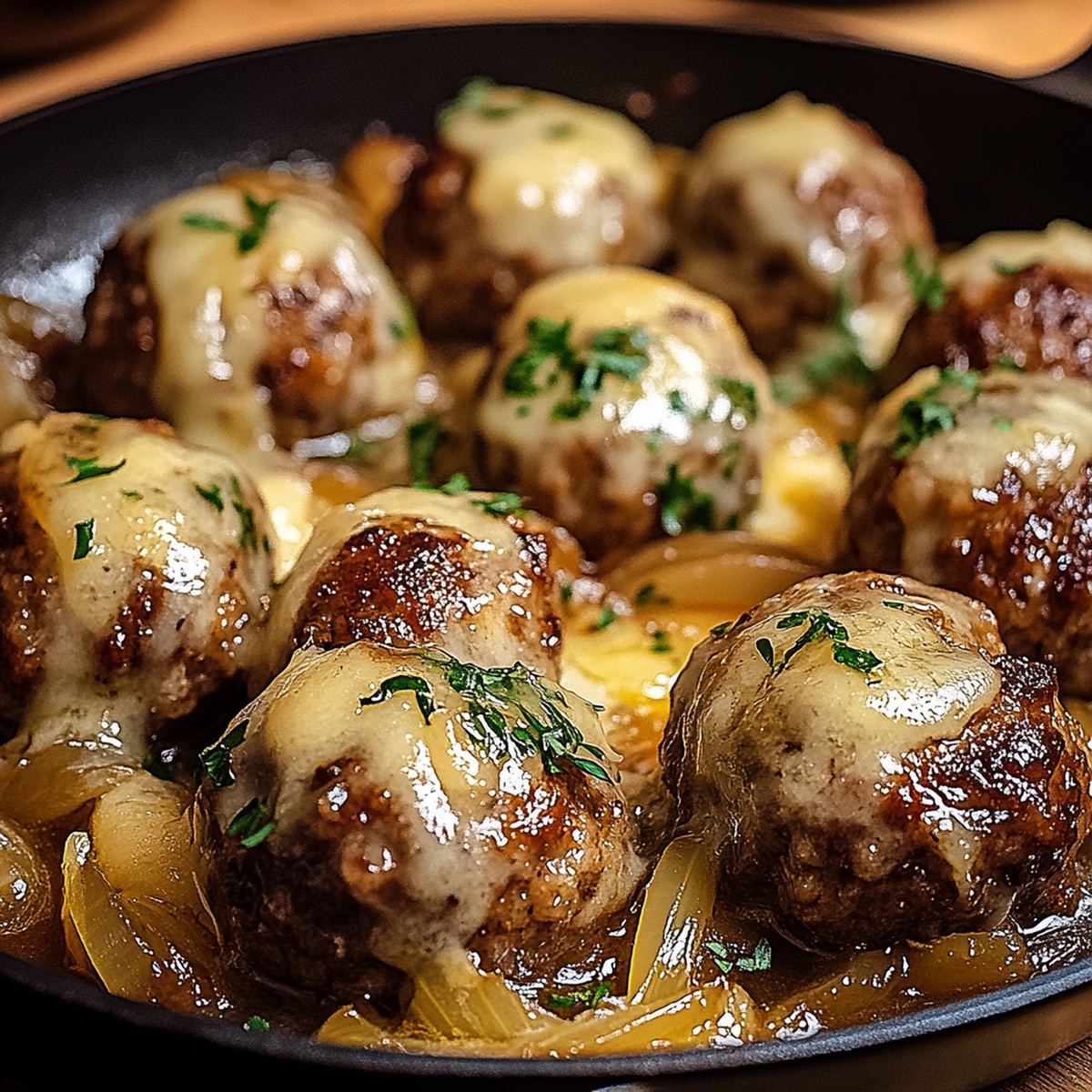 Hearty French Onion Meatballs Recipe