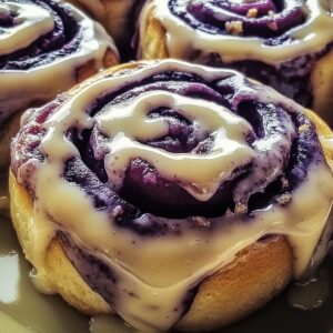 Decadent Ube Cinnamon Rolls With Cream Cheese Frosting Recipe