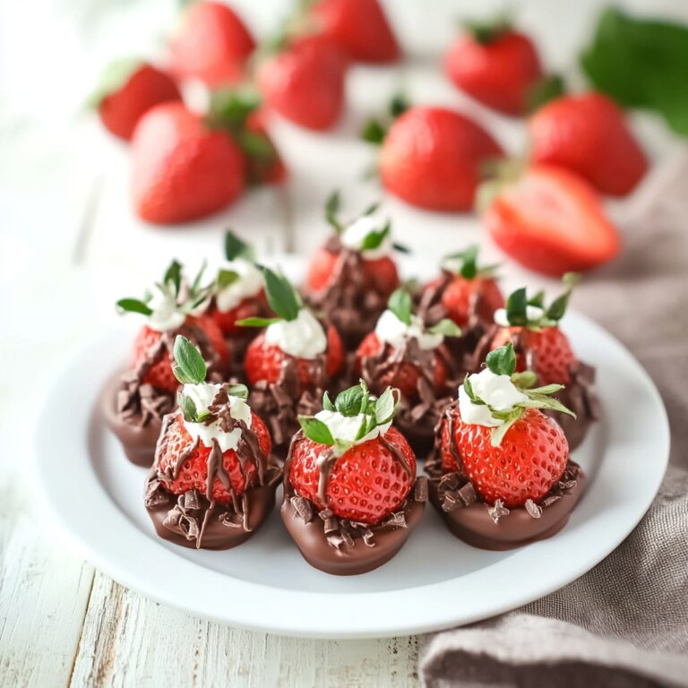Luscious Chocolate Cheesecake Stuffed Strawberries Recipe