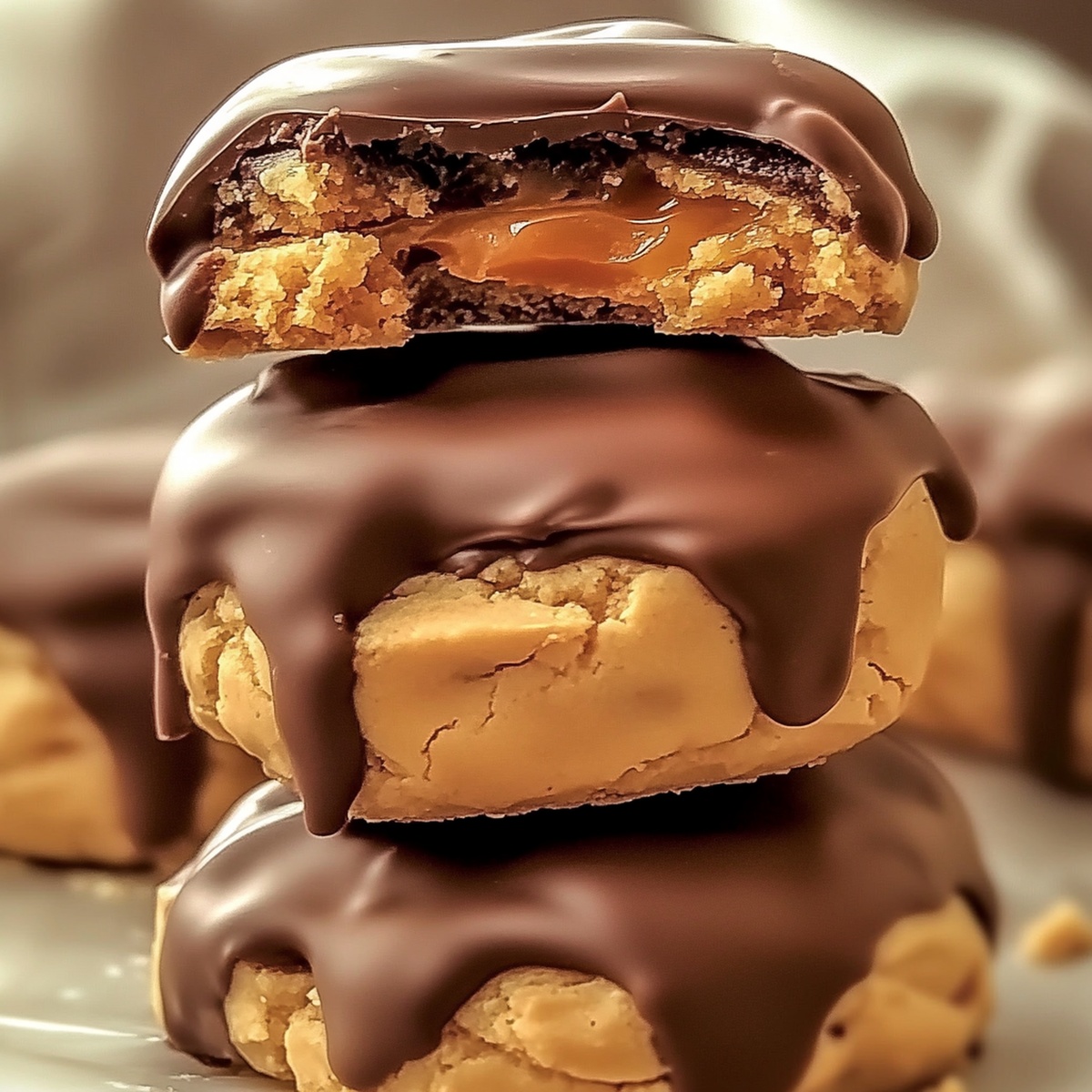 Peanut Butter Caramel Cookies Recipe