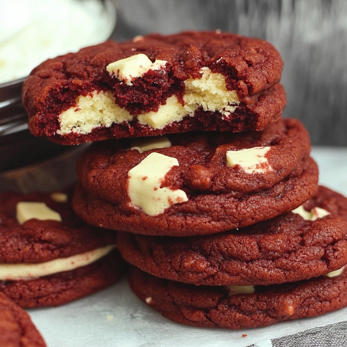 Soft Red Velvet Cookies Recipe