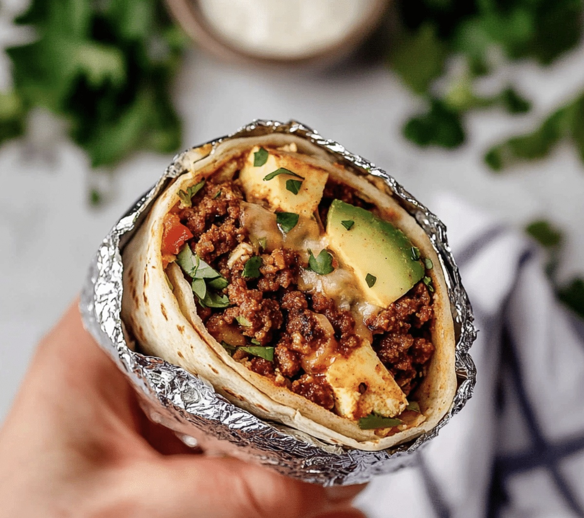 Hearty Chorizo Breakfast Burrito Recipe