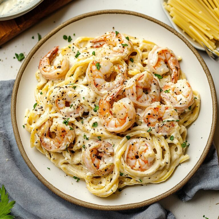 Silky Garlic Shrimp Pasta Recipe