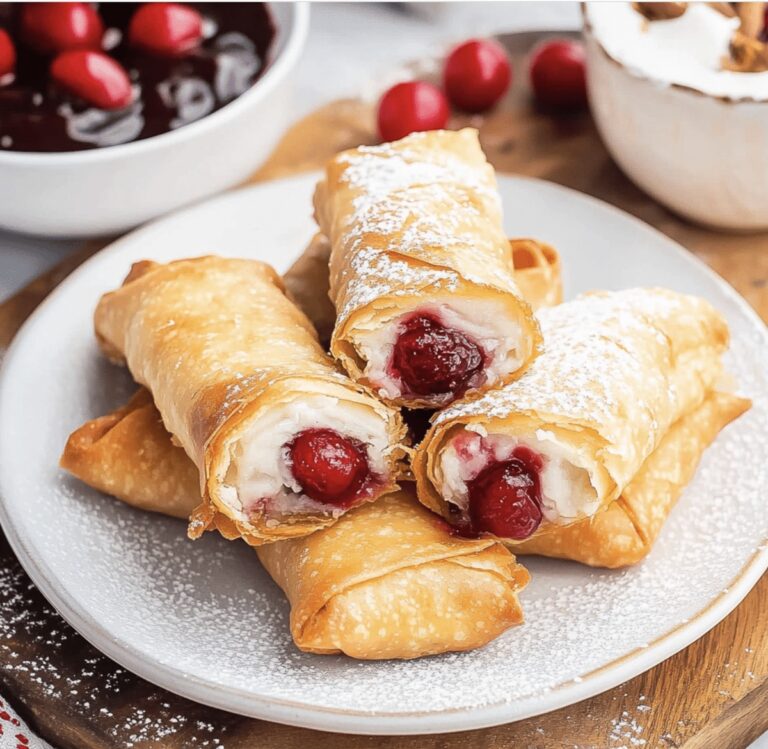 Cherry Cheesecake Egg Rolls Recipe