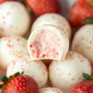 Heavenly White Chocolate Strawberry Truffles Recipe