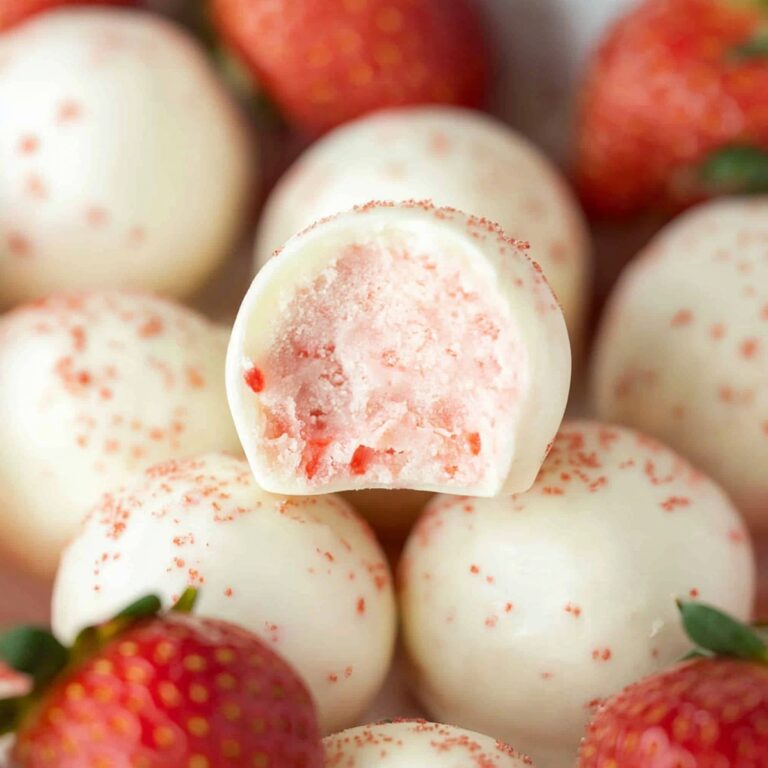 Heavenly White Chocolate Strawberry Truffles Recipe