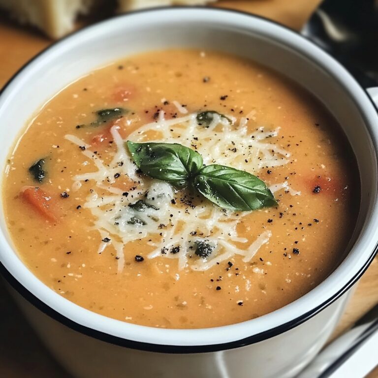Tomato Basil Parmesan Soup Recipe