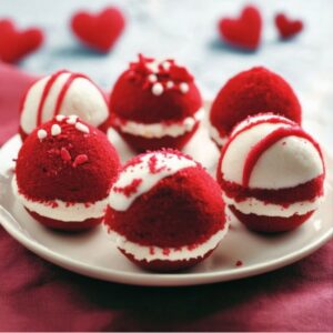 Romantic Red Velvet Cake Balls Recipe