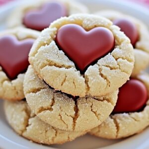 Festive Valentine Crinkle Cookies Recipe