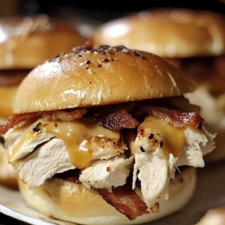 Crispy Chicken Turkey Bacon Ranch Sliders Recipe