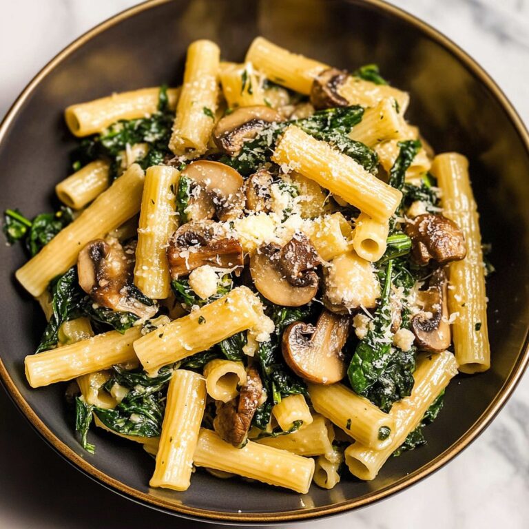 Hearty Spinach Mushroom Pasta Recipe