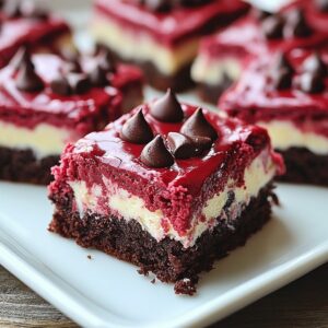 Red Velvet Cheesecake Brownie Bars Recipe