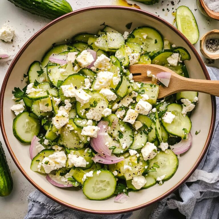 Crisp Cucumber Feta Salad Recipe