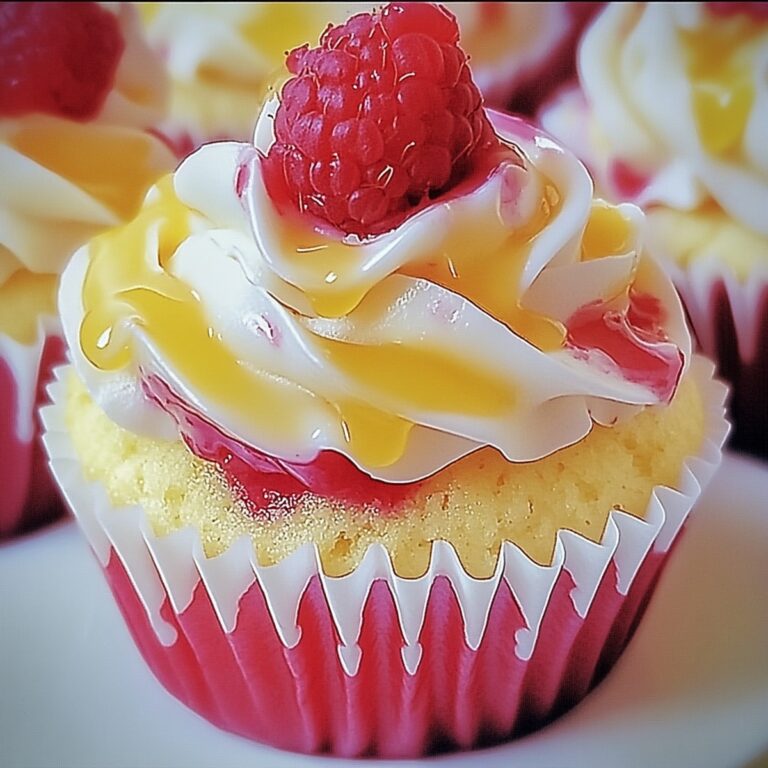 Luscious Lemon Raspberry Swirl Cupcakes Recipe