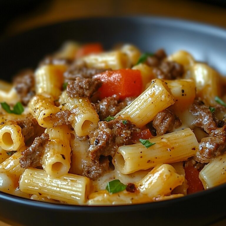 Hearty Philly Cheesesteak Pasta Recipe