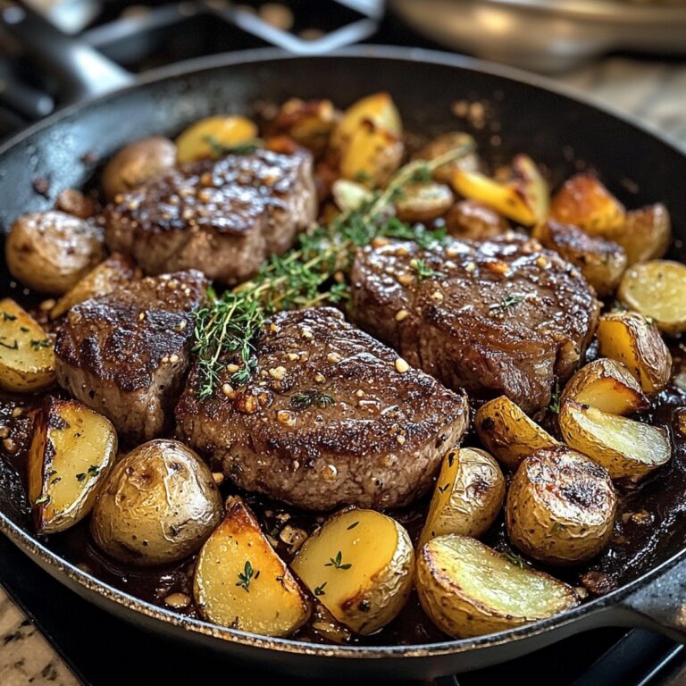 Garlic Butter Steak And Potatoes Skillet Recipe