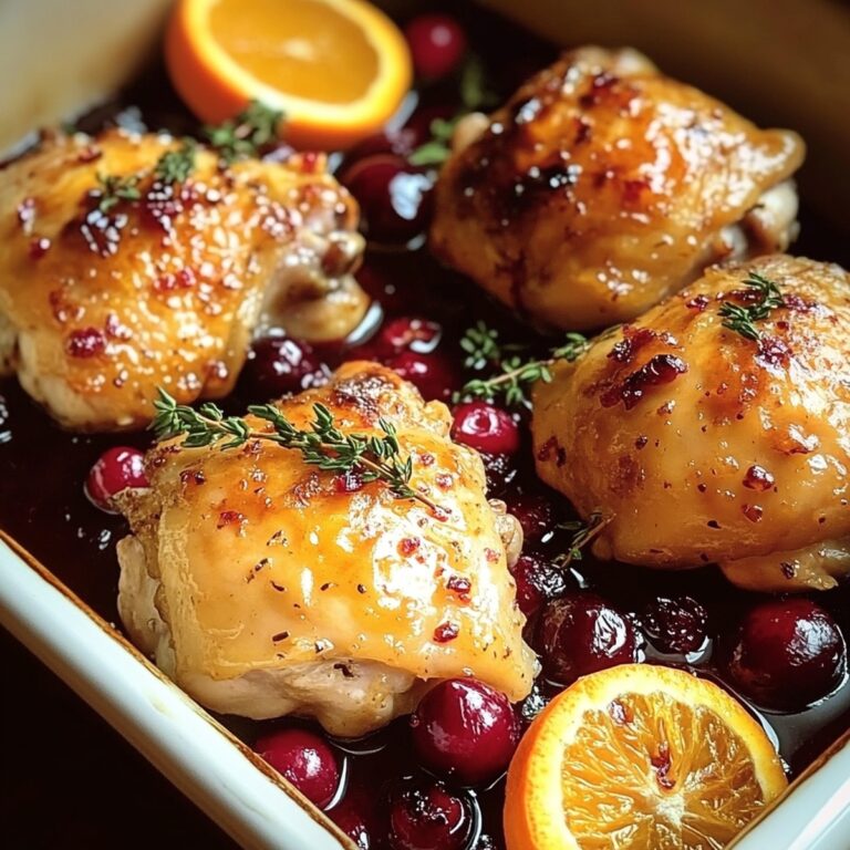 Baked Orange Cranberry Chicken Thighs Recipe