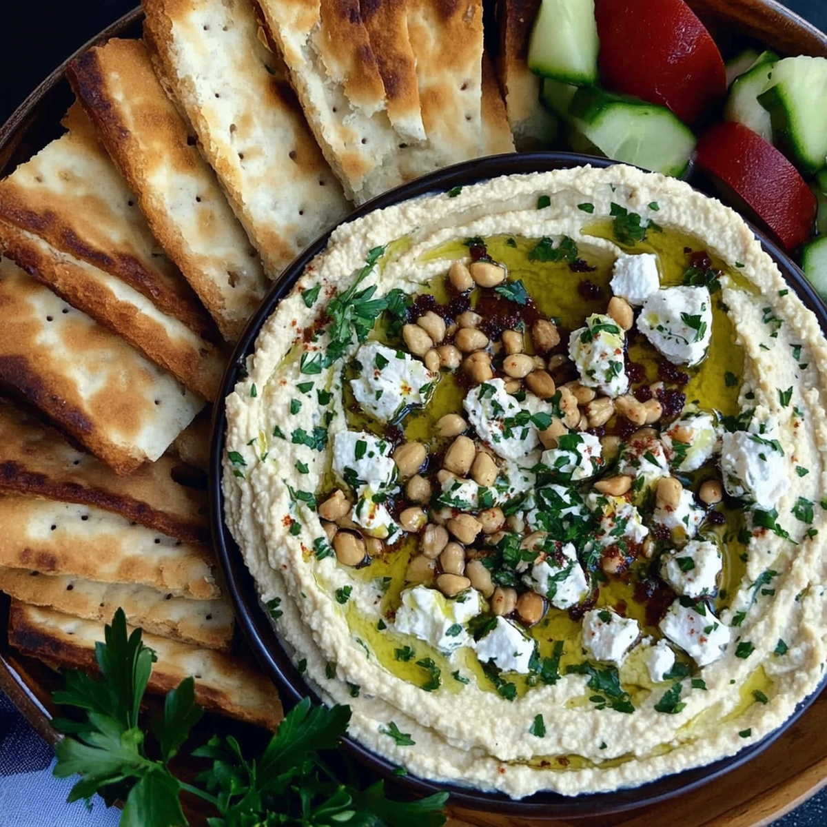 Vibrant Hummus Party Dip Platter Recipe