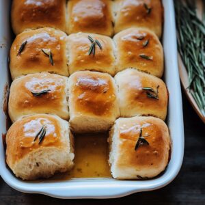 Rosemary Honey Butter Dinner Rolls Recipe