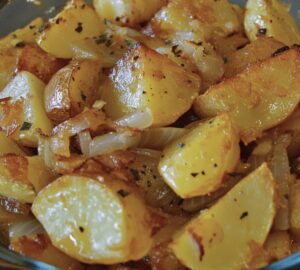 Crispy Oven Fried Potatoes & Onions Recipe