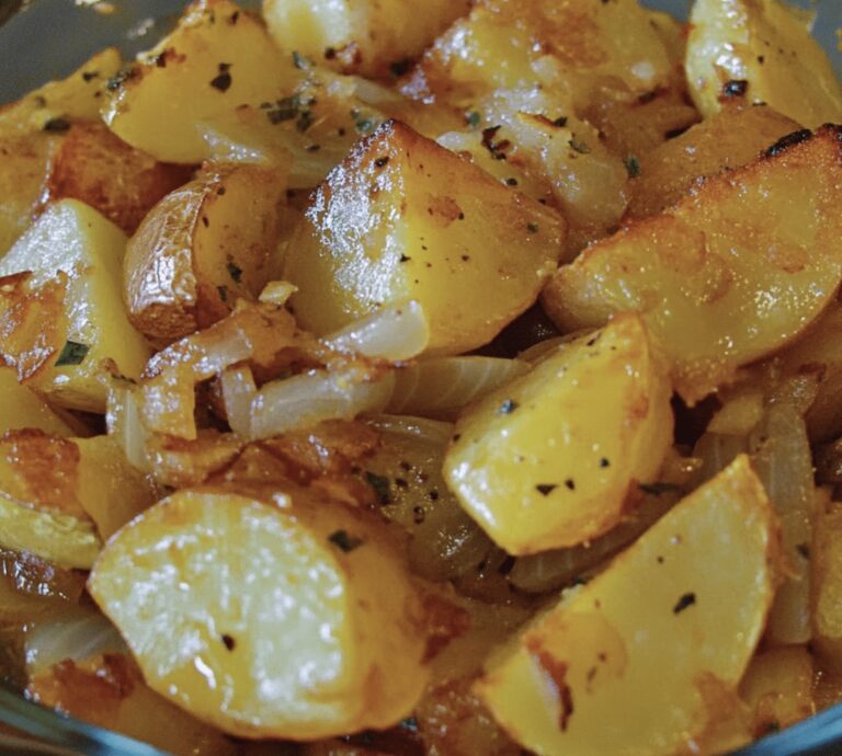 Crispy Oven Fried Potatoes & Onions Recipe