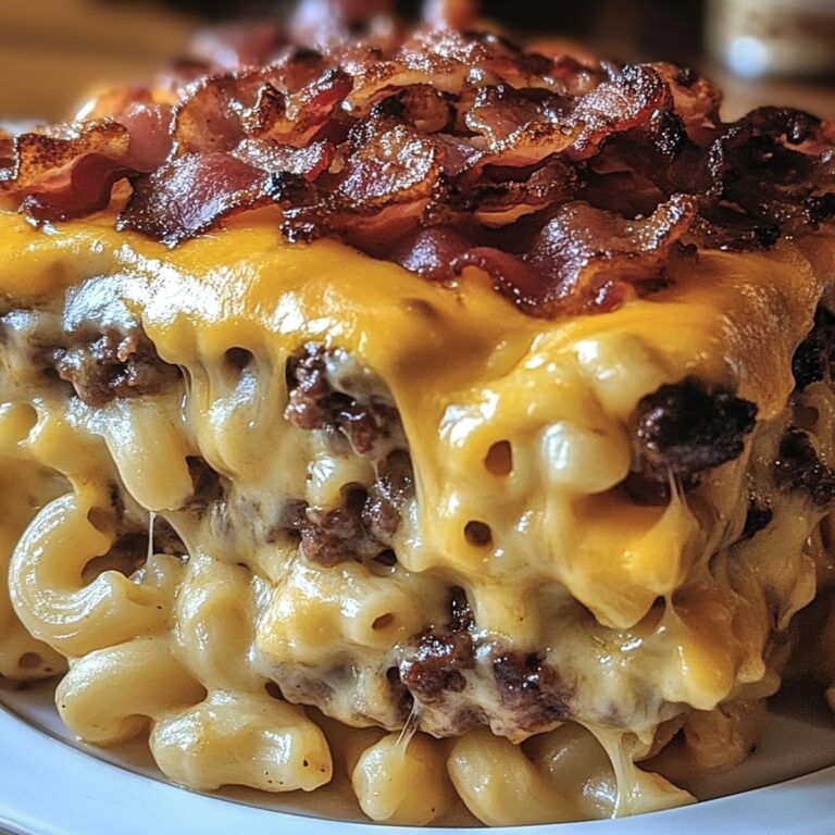 Smoky BBQ Bacon Cheeseburger Mac N Cheese Casserole Recipe