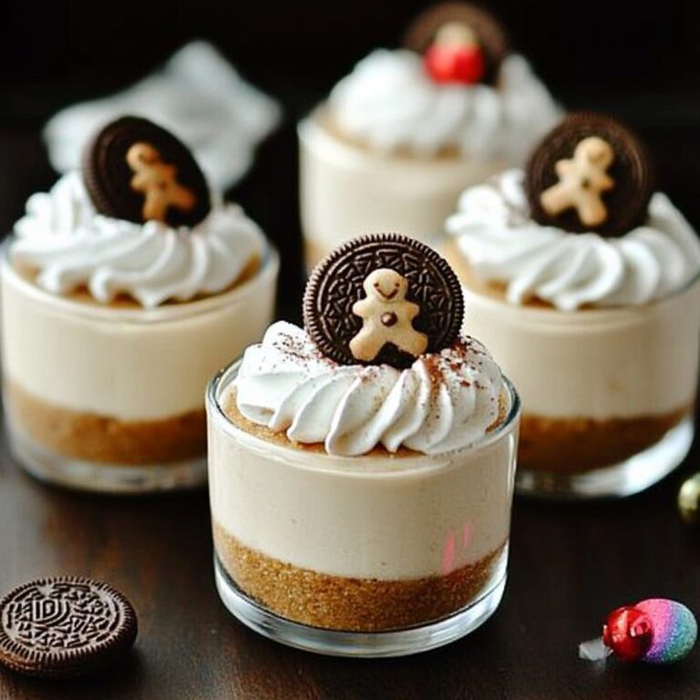 Gingerbread Oreo No-Bake Mini Cheesecakes Recipe