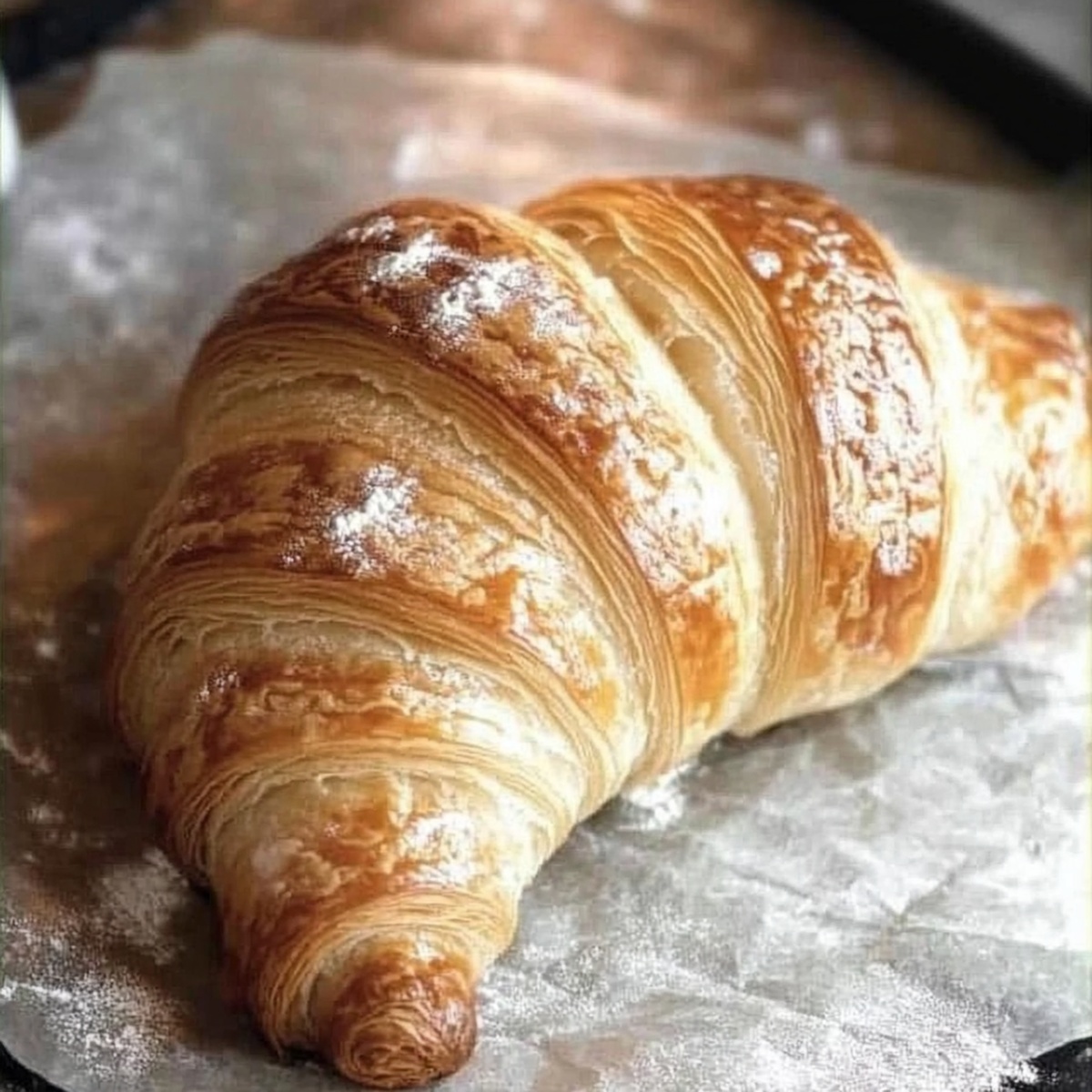 Golden Homemade Flaky Croissants Recipe