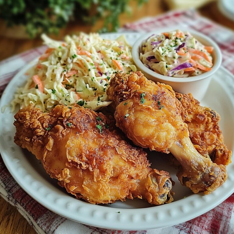 Oven-Fried Chicken With Homemade Coleslaw Recipe