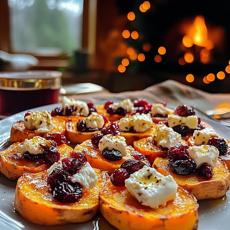 Sweet Potato Rounds With Goat Cheese & Cranberries Recipe