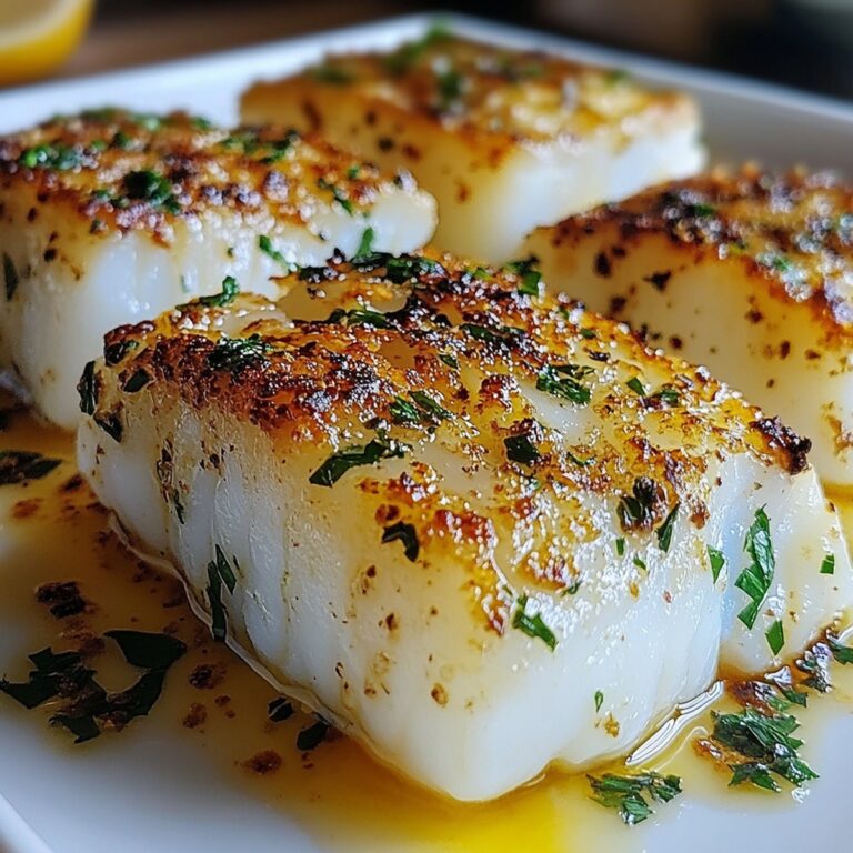 Garlic Butter Baked Cod Fillets Recipe