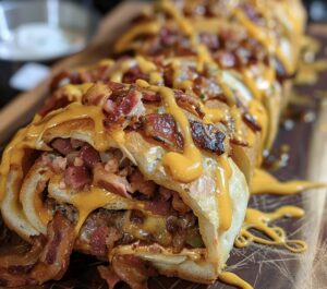Garlic Butter Bacon Cheeseburger Rollups Recipe