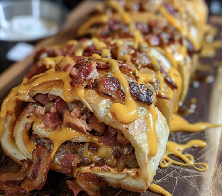 Garlic Butter Bacon Cheeseburger Rollups Recipe