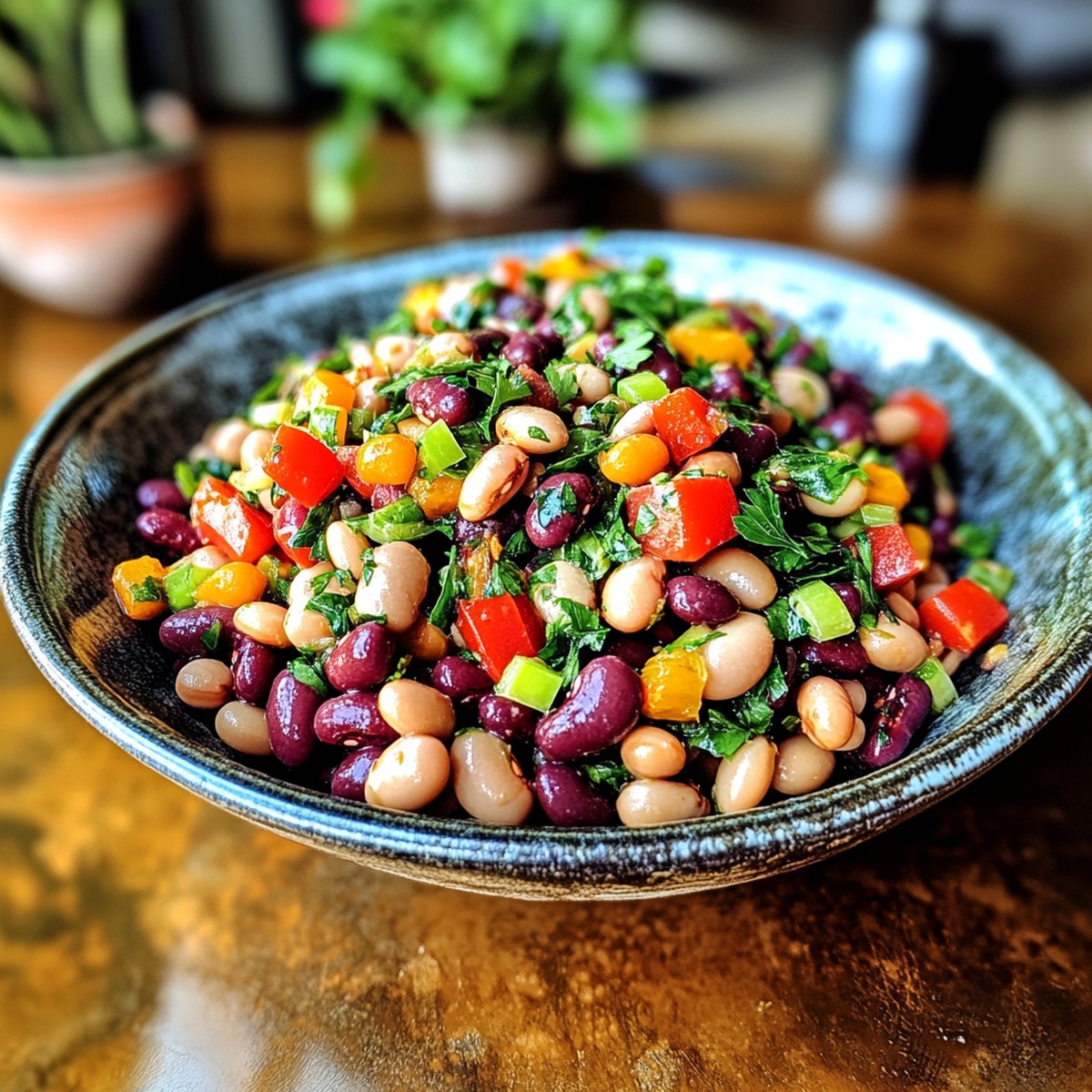 Vibrant Rainbow Bean Salad Recipe