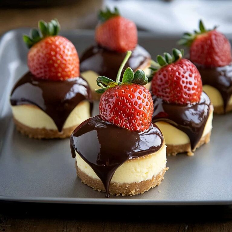 Elegant Chocolate Dipped Strawberry Cheesecake Recipe