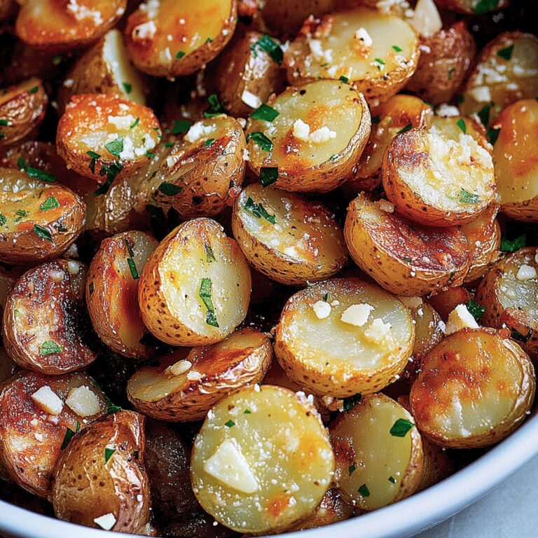 Crispy Garlic Butter Parmesan Potatoes Recipe