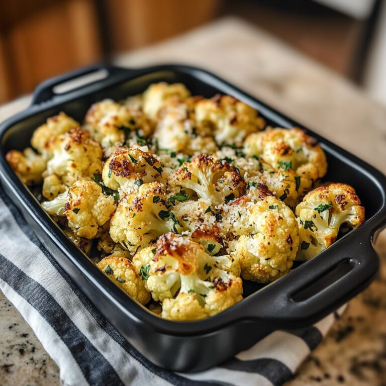 Crispy Garlic-Parmesan Roasted Cauliflower Recipe