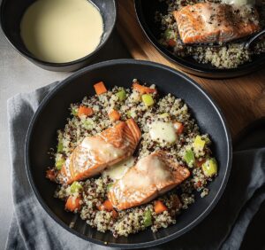 Succulent Baked Salmon And Quinoa Dish Recipe