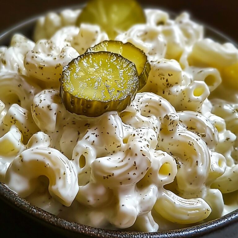 Tangy Dill Pickle Macaroni Salad Recipe