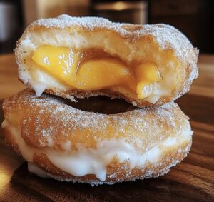Classic Peach Cobbler Cheesecake Donuts Recipe