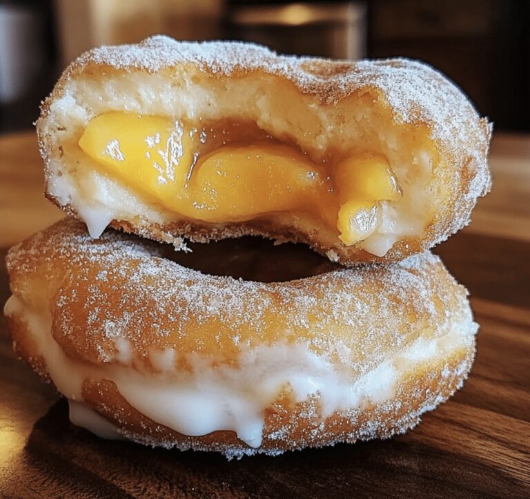 Classic Peach Cobbler Cheesecake Donuts Recipe