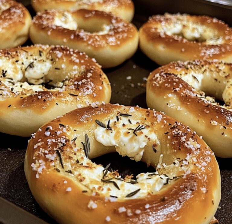 Mozzarella Stuffed Rosemary Parmesan Soft Pretzels Recipe