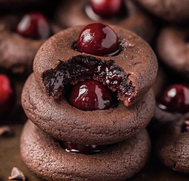 Velvety Chocolate Cherry Cookies Recipe